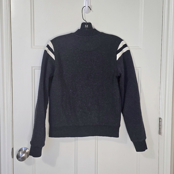 Marine Layer Ashton Bomber Heather Charcoal Black Women's Small - Picture 5 of 11